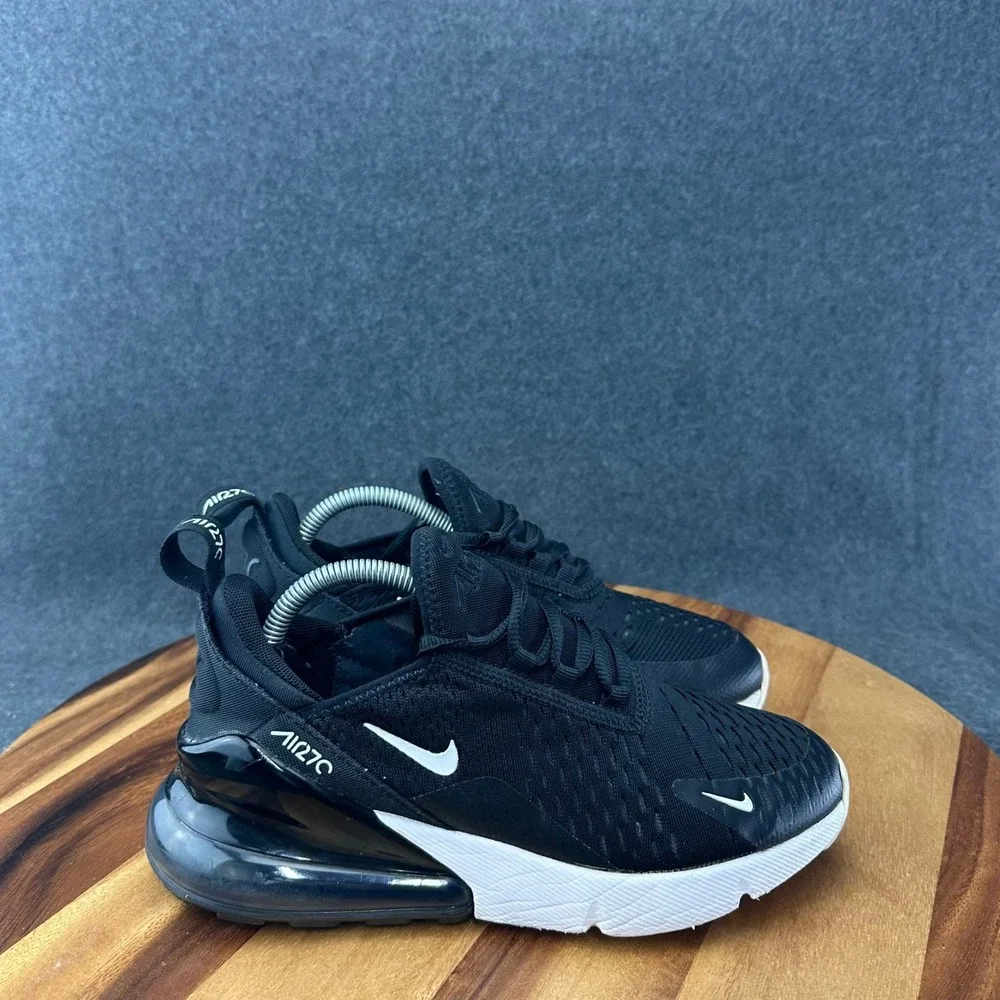 Nike Air Max 270 Shoes Kids 4.5Y Womens 6 Black Mesh Low Top Sneakers 943345-001
